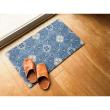drawerplus/もちもち玄関マット モロッカンタイル ブルー/521522