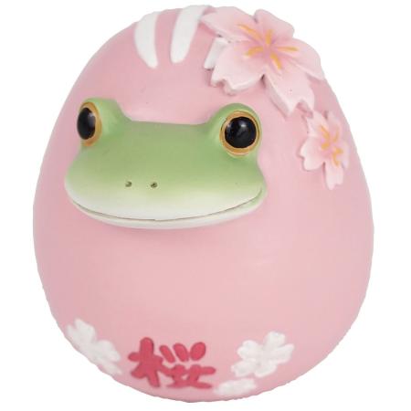 drawerplus/コポー 起き上がり達磨カエル 桜ピンク/622519