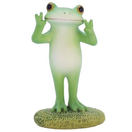 drawerplus/コポー ミニサイズ ダブルピースするカエル/621572