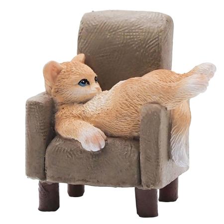 drawerplus/プティフレンズ だらだらチェアキャット ベージュ/621516