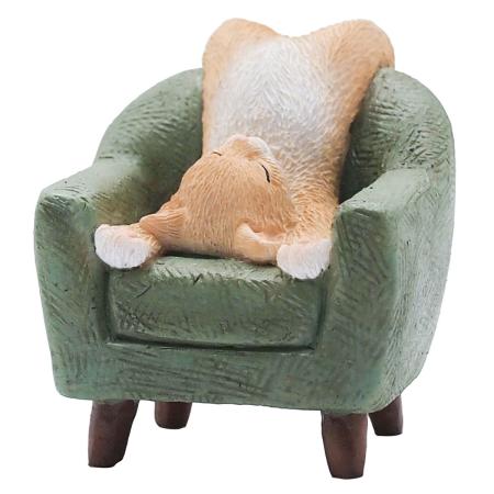 drawerplus/プティフレンズ だらだらチェアキャット グリーン/621519