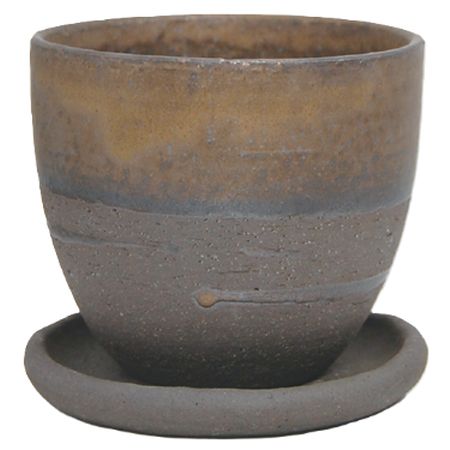 特価◎丸滉製陶/3号  丸深 受皿付/MSK-03-BB