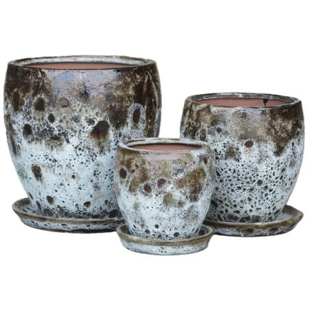 特価◎丸滉製陶/9号 丸深 受皿付/HA-4233-RR(3/Set)