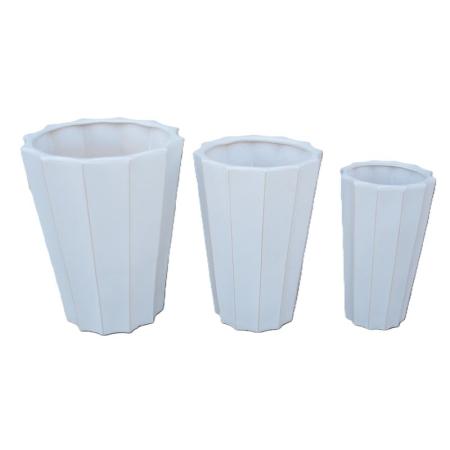 特価◎丸滉製陶/13号 大深多角形/MJ-52-MWH(3/Set)