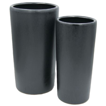 特価◎丸滉製陶/8号 丸深筒形/MJ-37-BK(2/Set)