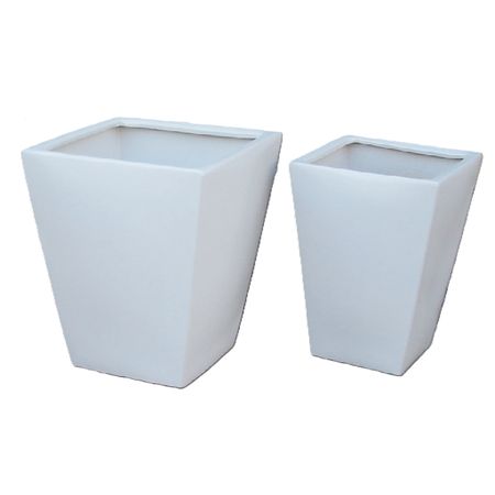 特価◎丸滉製陶/11号 角型切立/MJ-61M-MWH(2/Set)