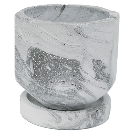 特価◎丸滉製陶/4号 八角深 受皿付/AH-3942-MGD
