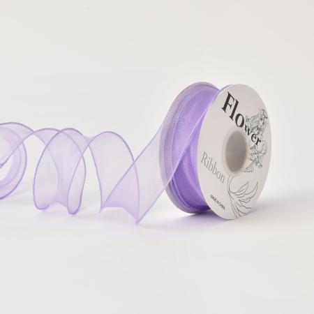 秦貴/オーガンジーリボン NO.15 ラベンダー OGR-015