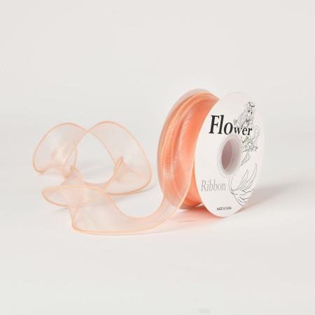 秦貴/オーガンジーリボン NO.20ミルティオレンジ OGR-020