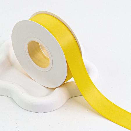 秦貴/マット織リボン2.5cm NO.6 ムーンイエロー