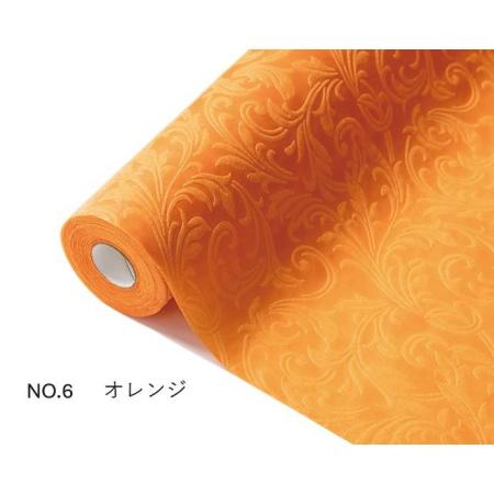 特価◎SHINKI/厚め不織布ラッピング カービングロール NO.6 オレンジ