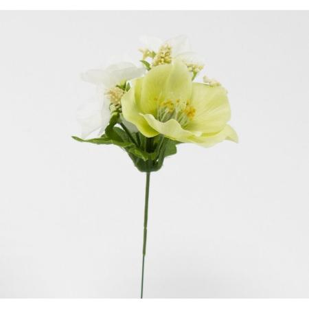 特価◎【造花】ビダヤコム/ミックスクリスマスローズピック グリーン/V25088-024G