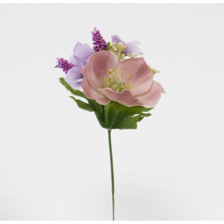 特価◎【造花】ビダヤコム/ミックスクリスマスローズピック モーブ/V25088-042MAU