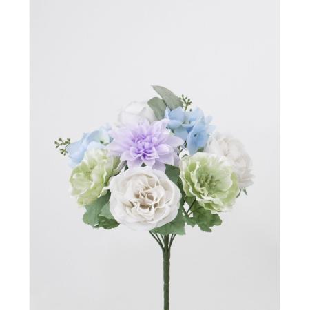特価◎【造花】ビダヤコム/ローズフェアリーブッシュ ブルー/ホワイト/V25030-095B/W
