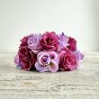 アウトレット◎即日★【造花】ビダヤコム/ローズハーフボール パープル/FD4301-017PP