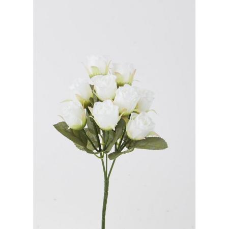 特価◎【造花】ビダヤコム/ローズブッシュ×3(9F) ホワイト/F5035-001W