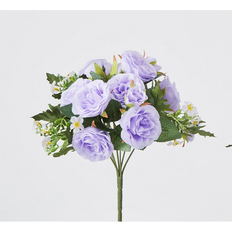 特価◎【造花】ビダヤコム/ローズブッシュ ラベンダー/FD3358-011L