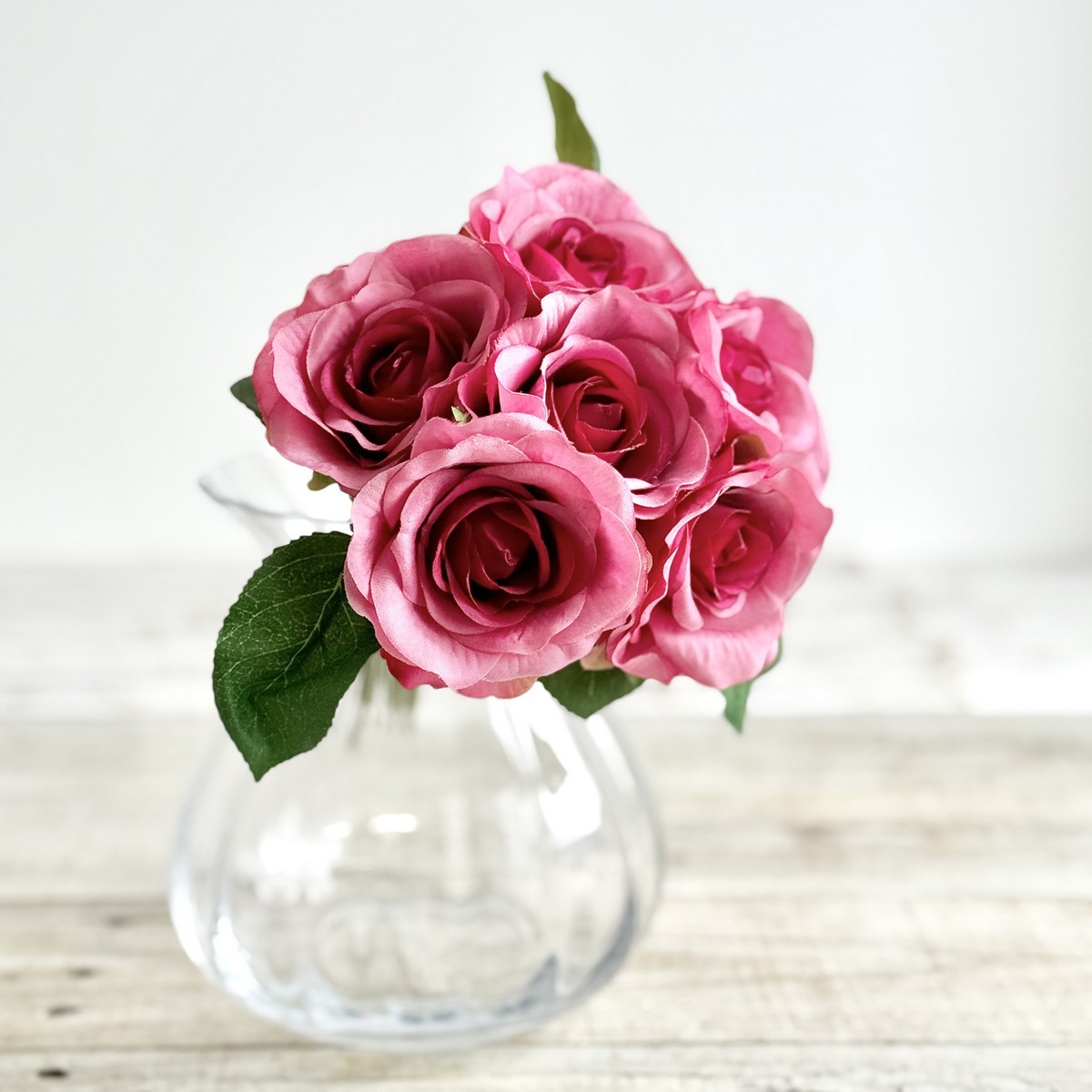 アウトレット◎即日★【造花】ビダヤコム/ローズバンドル(6本/束) ビューティ/V22099-016BTY