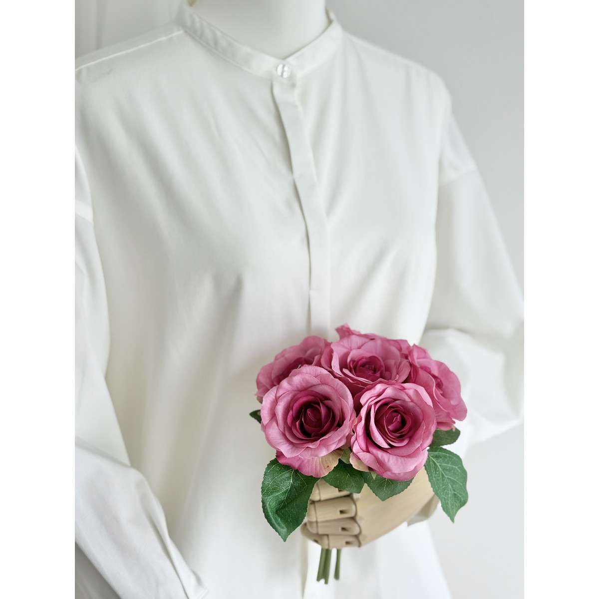 アウトレット◎即日★【造花】ビダヤコム/ローズバンドル(6本/束) ビューティ/V22099-016BTY