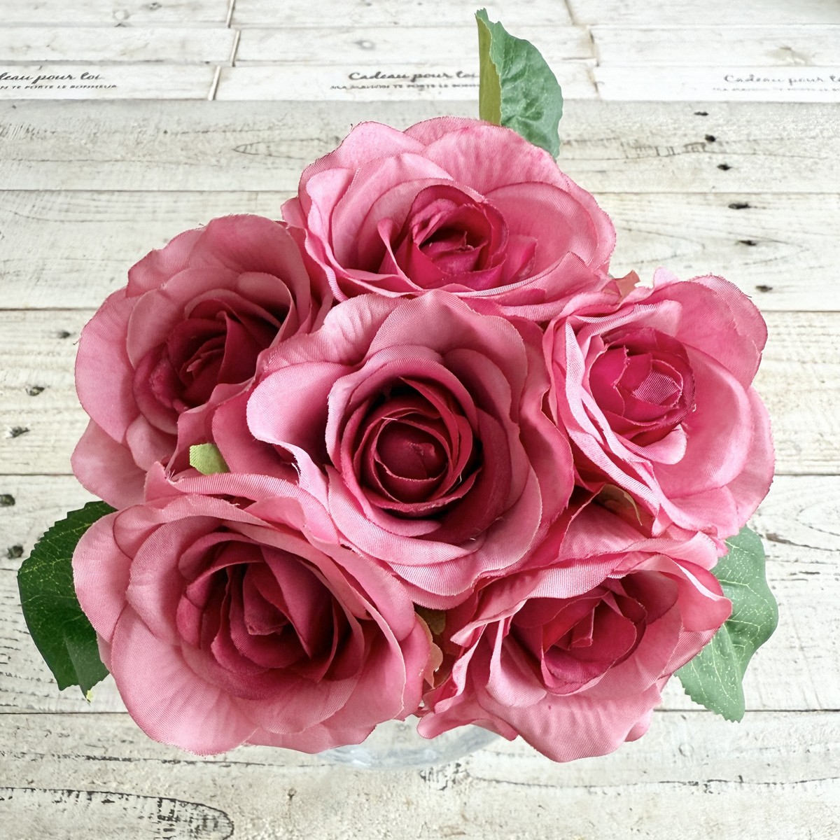 アウトレット◎即日★【造花】ビダヤコム/ローズバンドル(6本/束) ビューティ/V22099-016BTY