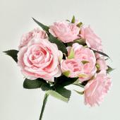 アウトレット◎即日★【造花】ビダヤコム/スイングローズブッシュ×8Ｆ、5Ｂ ピンク/V24246-002P