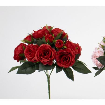 特価◎【造花】ビダヤコム/スイングローズブッシュ×8F、5B レッド/V24246-003R