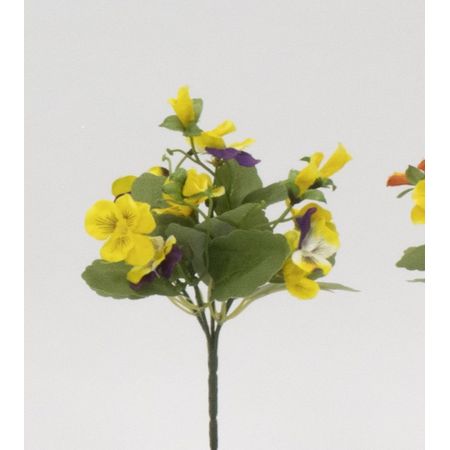 特価◎【造花】ビダヤコム/パンジーブッシュ イエロー/V23002-004Y