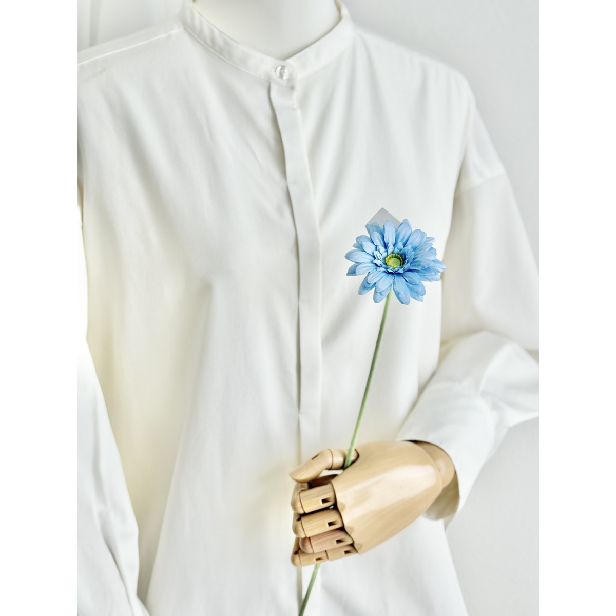 即日★【造花】ビダヤコム/ブライトショートガーベラ ライト/ブルー/V25015-035LT/B