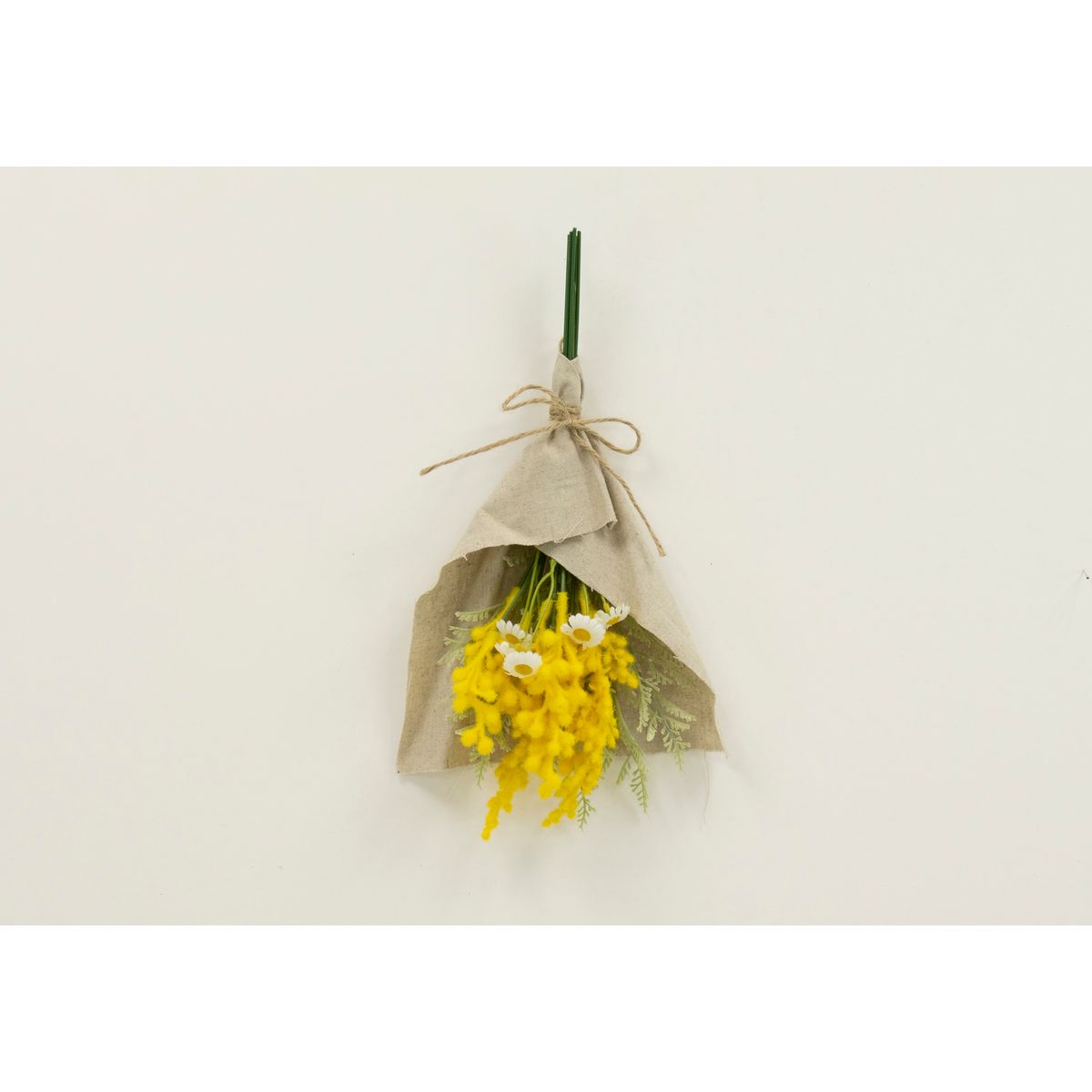 特価◎【造花】ビダヤコム/ミモザリネンスワッグ(ラップ付) イエロー/V22035-004Y