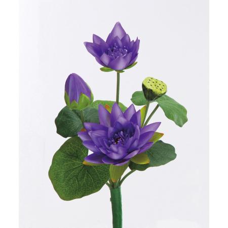 特価◎【造花】ビダヤコム/ロータスブッシュ ブルー/F3459-005B