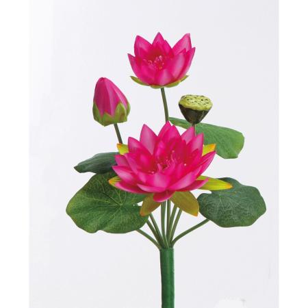 特価◎【造花】ビダヤコム/ロータスブッシュ ホット/ピンク/F3459-052HT/P