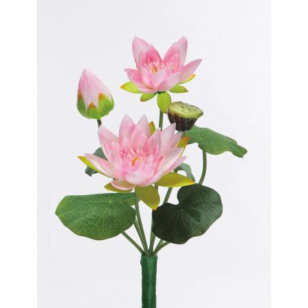 特価◎【造花】ビダヤコム/ロータスブッシュ ピンク/F3459-002P