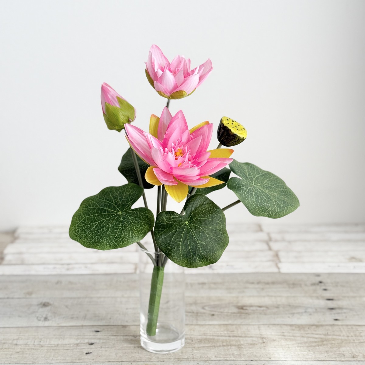 即日★【造花】ビダヤコム/ロータスブッシュ ピンク/F3459-002P