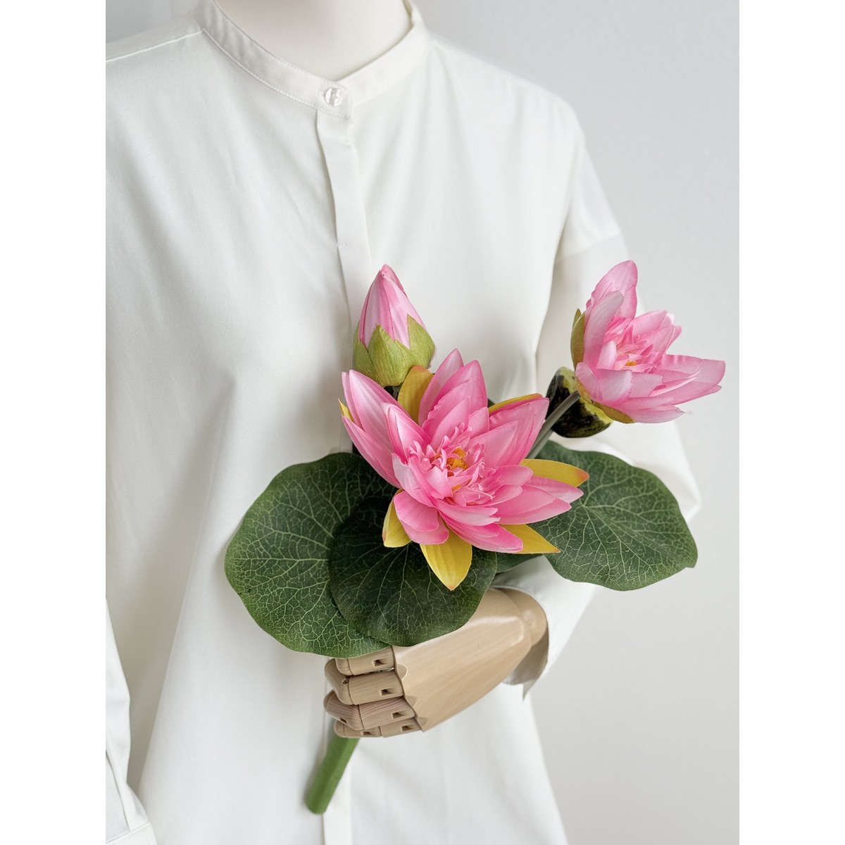 即日★【造花】ビダヤコム/ロータスブッシュ ピンク/F3459-002P