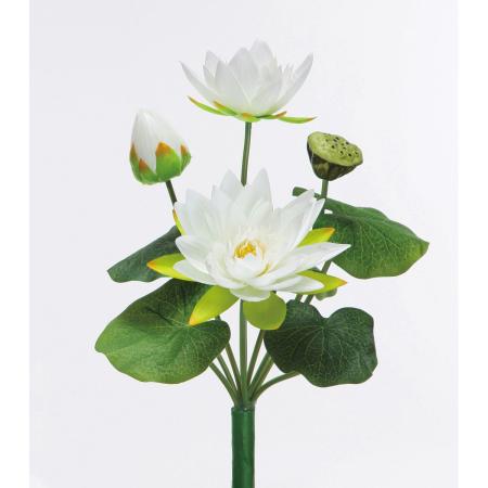 特価◎【造花】ビダヤコム/ロータスブッシュ ホワイト/F3459-001W
