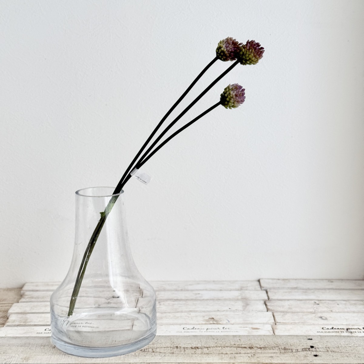 即日★【造花】ビダヤコム/タンチョウアリウム(3本/束) ラベンダー/V24103-011L