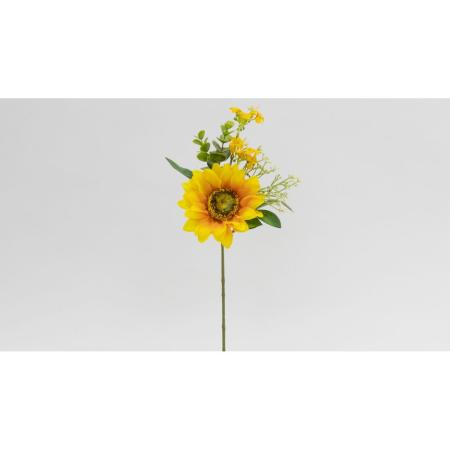 特価◎【造花】ビダヤコム/ヒマワリピック イエロー/V23066-004Y
