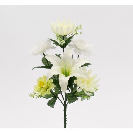 特価◎【造花】ビダヤコム/仏花ブッシュ ホワイト/FD3178-001W