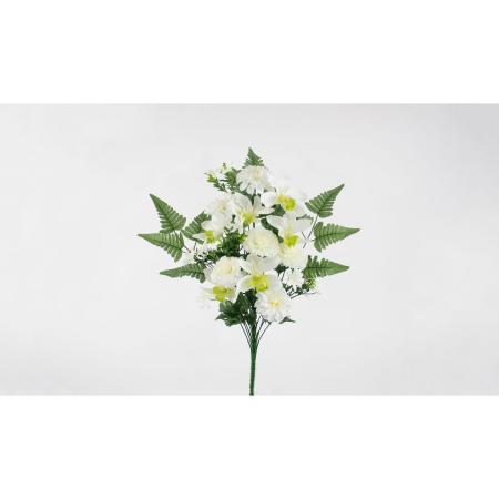特価◎【造花】ビダヤコム/仏花ブッシュ クリーム/V25035-037C