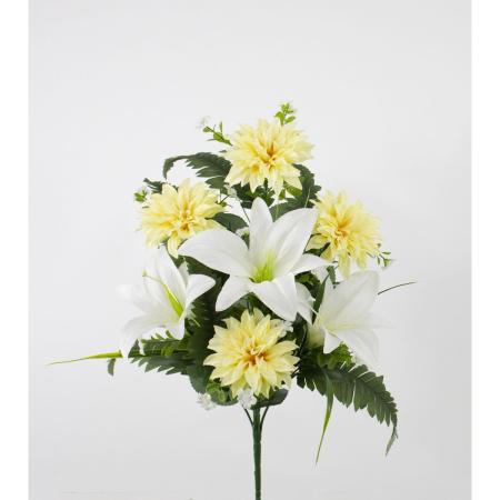 特価◎【造花】ビダヤコム/仏花ブッシュ イエロー/V25036-004Y