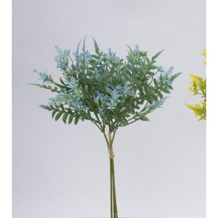 特価◎【造花】ビダヤコム/ミックスフラワーリーフバンドル(3本/束) ブルー/グリーン/V23070-091B/G