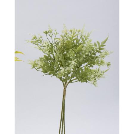 特価◎【造花】ビダヤコム/ミックスフラワーリーフバンドル(3本/束) ホワイト/グリーン/V23070-272W/G