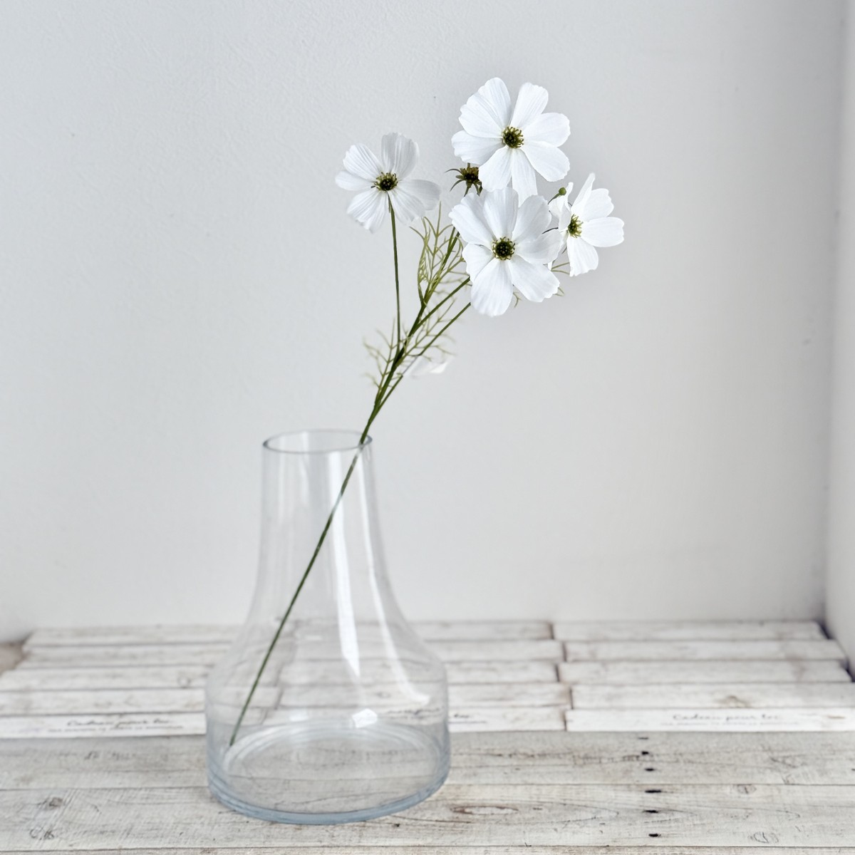 即日★【造花】ビダヤコム/コスモス ホワイト/V23137-001W