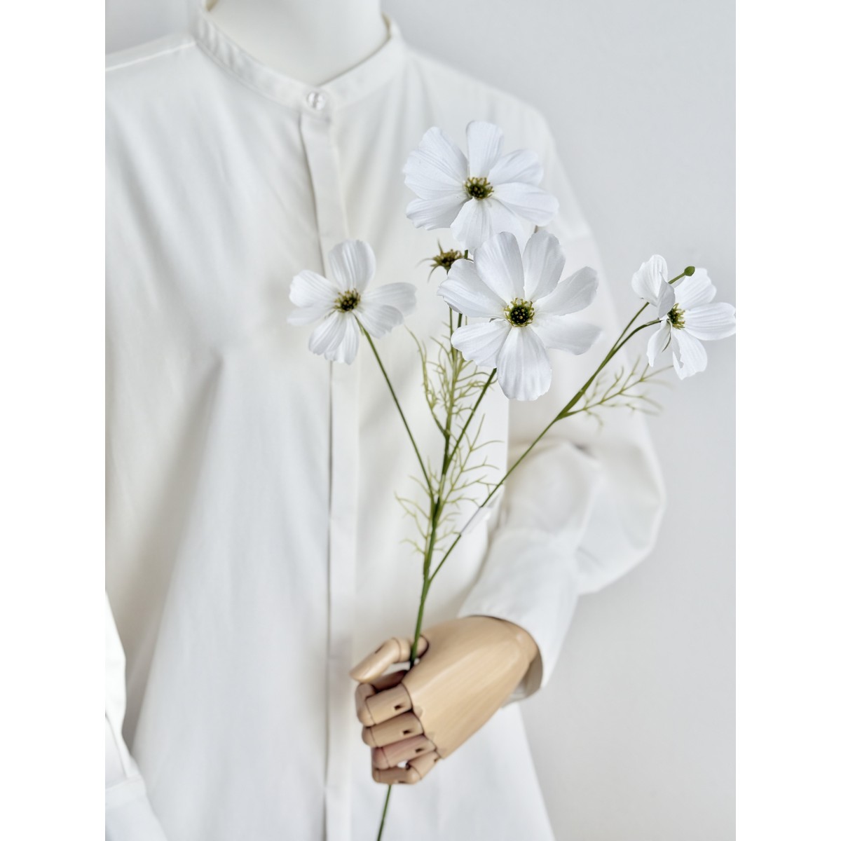 即日★【造花】ビダヤコム/コスモス ホワイト/V23137-001W