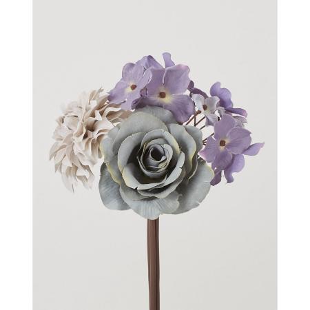 特価◎【造花】ビダヤコム/ミックスフラワーブーケ ブルー/T0342-005B