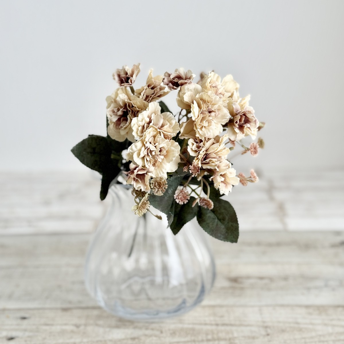 即日★【造花】ビダヤコム/フリルローズブッシュ ベージュ/V24168-013BEIGE