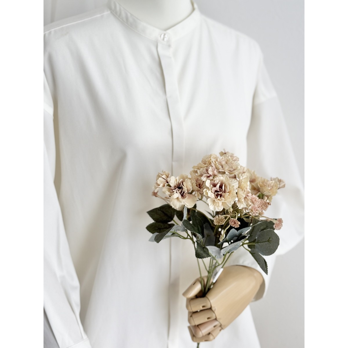 即日★【造花】ビダヤコム/フリルローズブッシュ ベージュ/V24168-013BEIGE