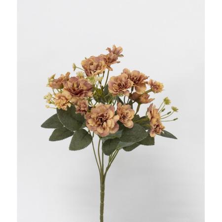 特価◎【造花】ビダヤコム/フリルローズブッシュ ピーチ/V24168-006PEA