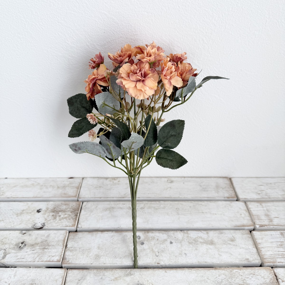 即日★【造花】ビダヤコム/フリルローズブッシュ ピーチ/V24168-006PEA