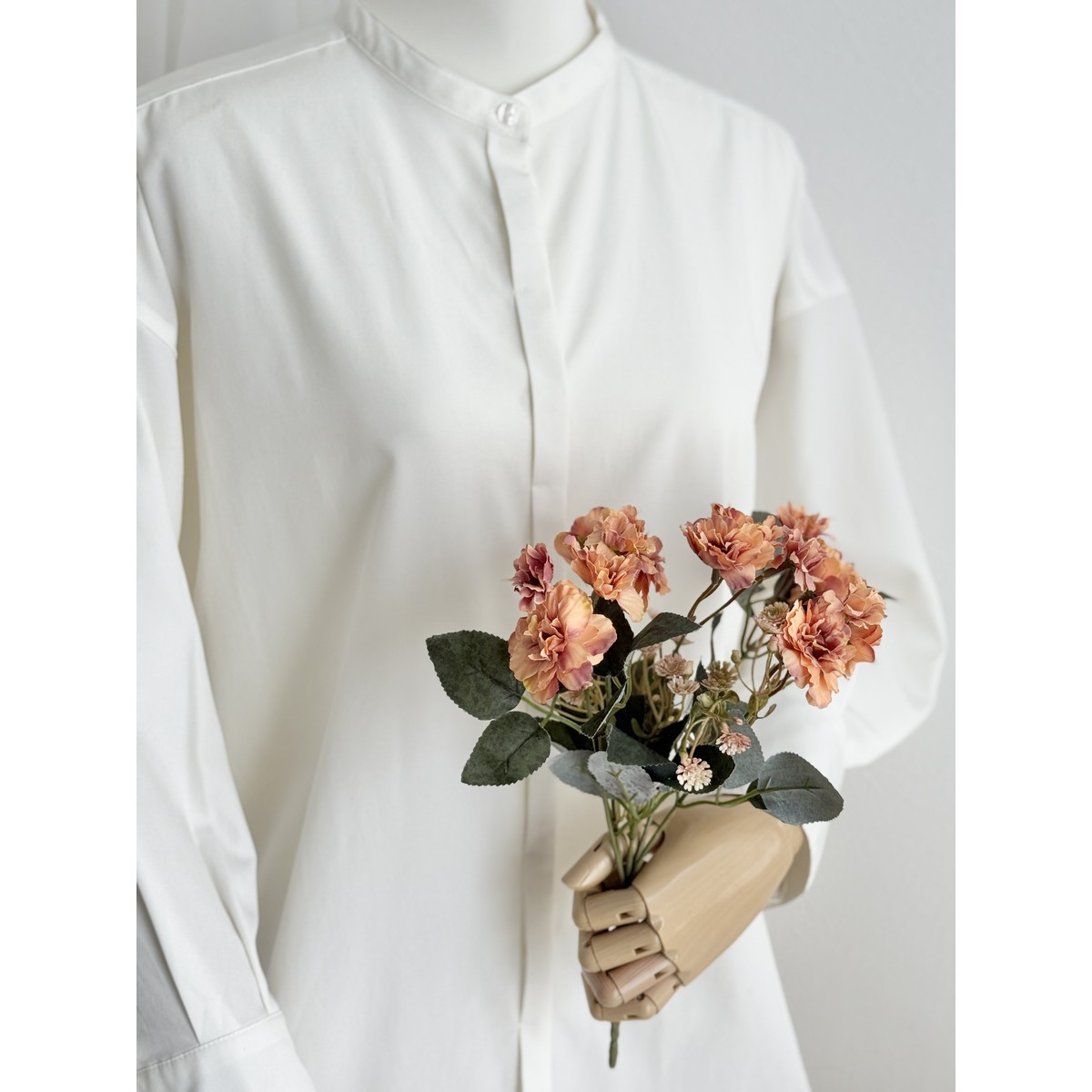 即日★【造花】ビダヤコム/フリルローズブッシュ ピーチ/V24168-006PEA